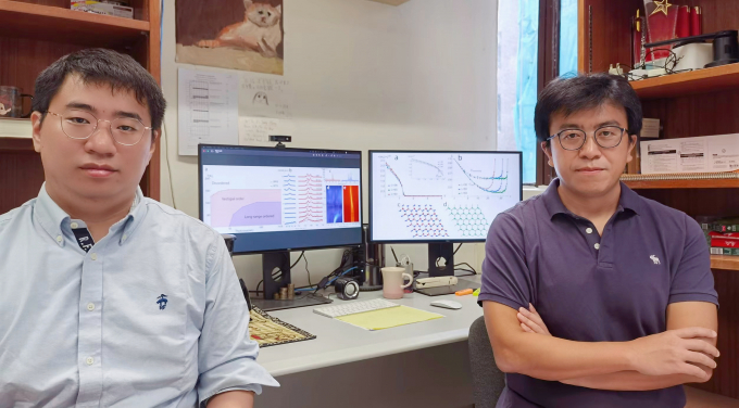 Figure 1. The large-scale Monte Carlo simulation discovers the vestigial phase transition in the dimension crossover process. The HKU team: Dr Chengkang ZHOU (left) and Professor Zi Yang MENG from the Department of Physics