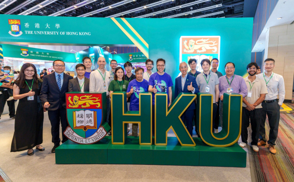 Professor Sun Dong, Secretary for Innovation, Technology and Industry and Mr. Ivan Lee, Commissioner for Innovation and Technology, along with other distinguished guests visited the HKU booth to learn about our efforts in translating academic discoveries into social impact.  